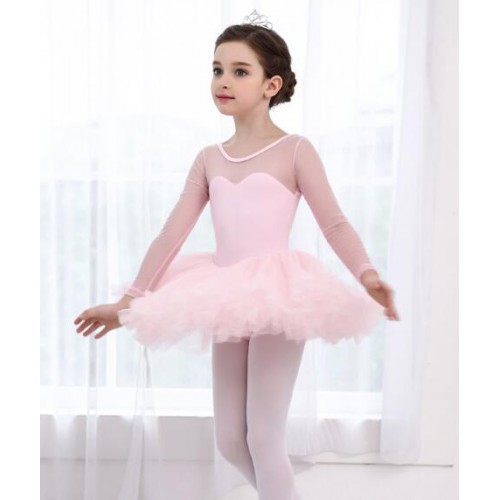 light pink black Kids dancewear dance Tulle Dress Suspender Girl Ballet Dress Gymnastics Dress, Ballet tutu  girl dance dress